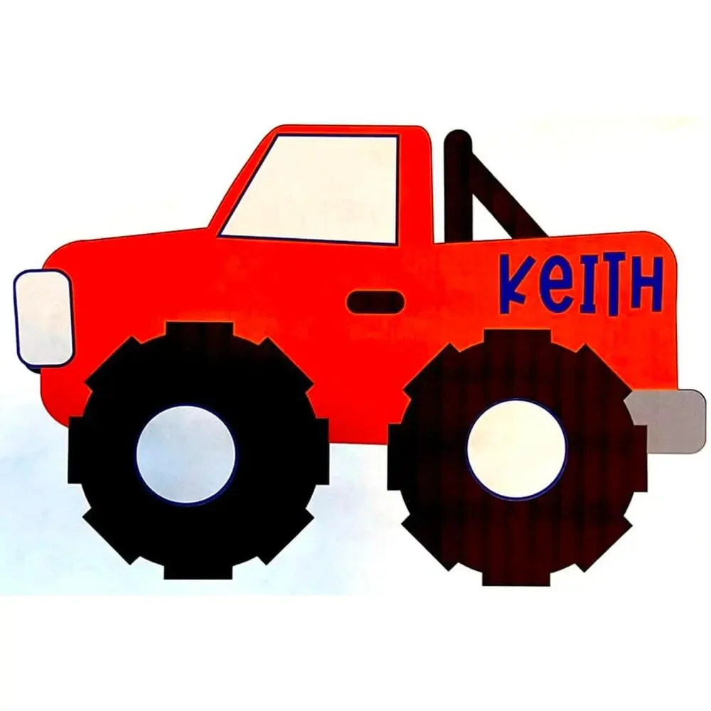 Monster Trucks & Tractors personalized. 16 x 16 linen cover only